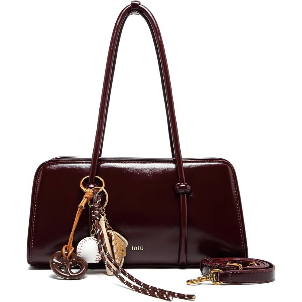 Women’s Brown Multi-Pocket Shoulder Bag Fashion Crossbody Top Handle Bag